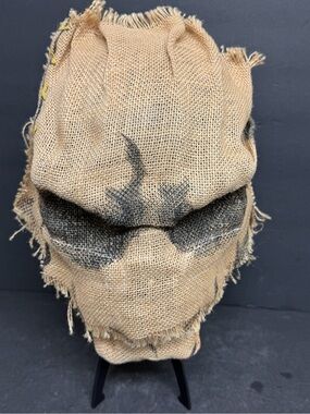 Spirit Halloween Evil Scary Scarecrow Adult Mask Mouth Opens Excellent